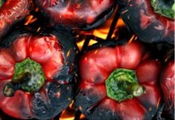 BBQで焼くパプリカは甘くておいしい